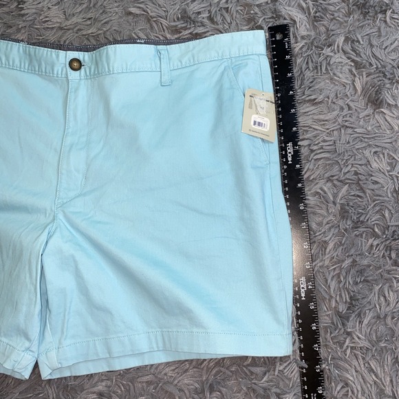 NWT Men's Sz 42 George Soft Turquoise Flat Front Above The Knee Shorts - Picture 4 of 6